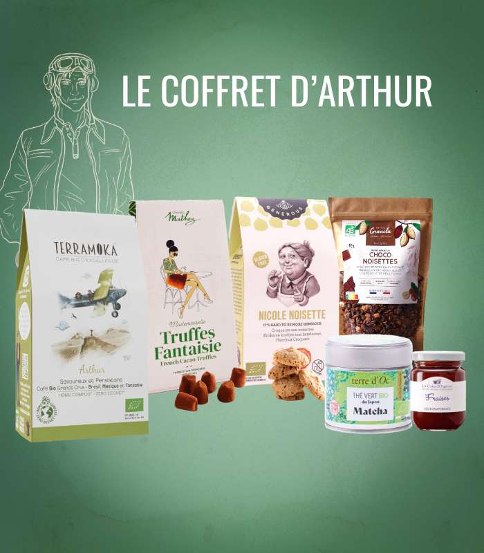 COFFRET aRTHUR, capsule cafe, cafe capsule bio, café capsule nespresso, cafe capsule compatible