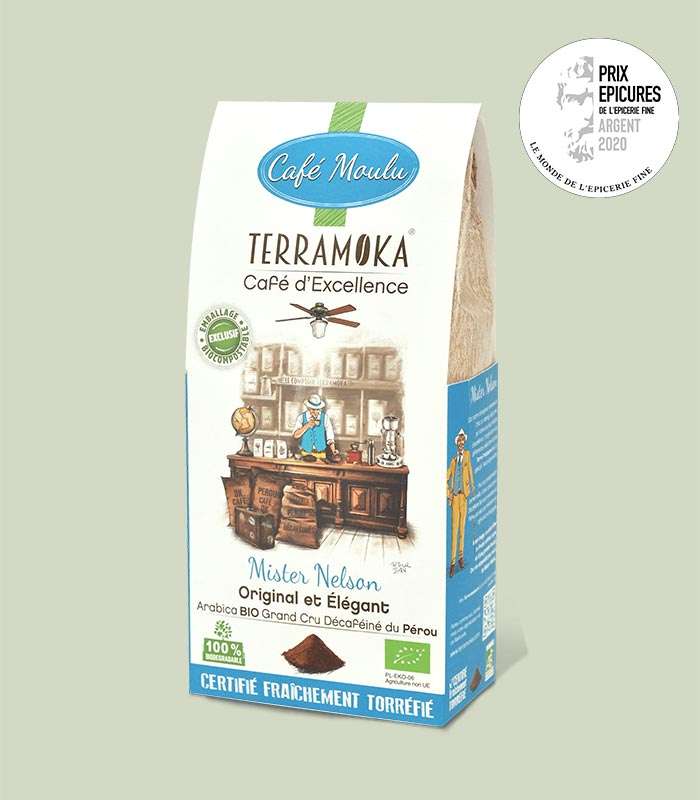 café bio moulu décaféiné 100% arabica