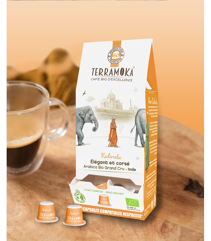 Découvrez notre café bio d'Inde 60 Capsules pour Nespresso®