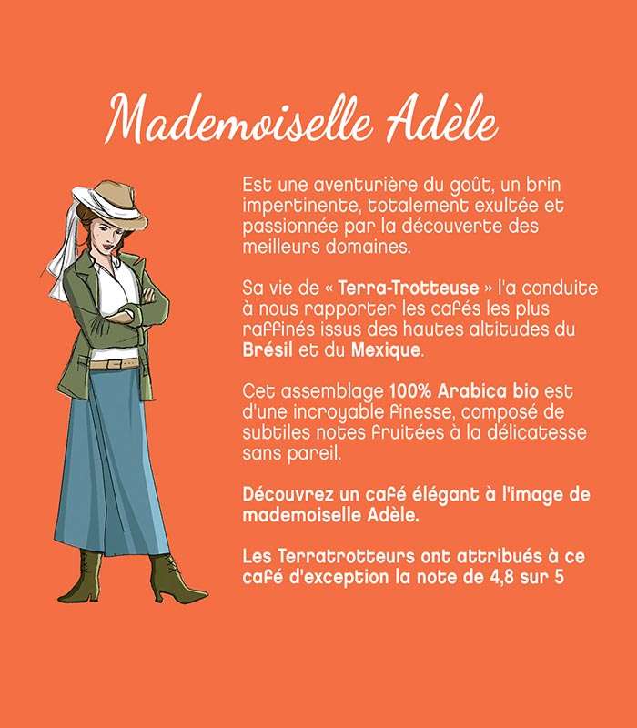 Découvrez notre café bio du Brésil, Mexique Mlle Adèle