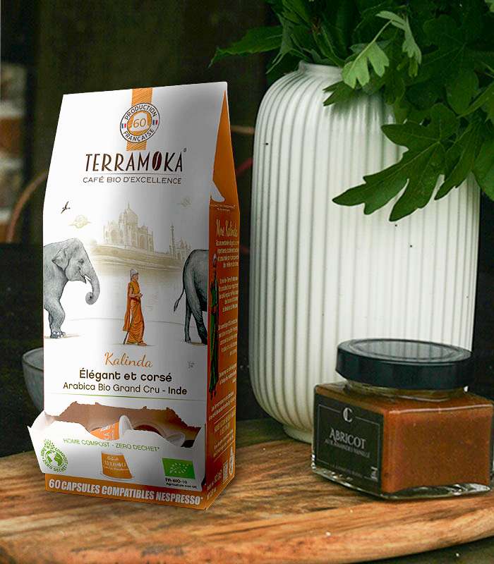 Découvrez notre café bio d'Inde corsé et suave, capsule cafe, cafe capsule bio, café capsule nespresso, cafe capsule compatible