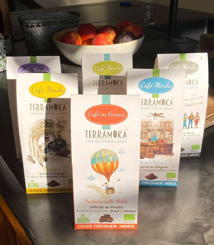 Coffret découverte Cafés Bio en Grains 6 saveurs -