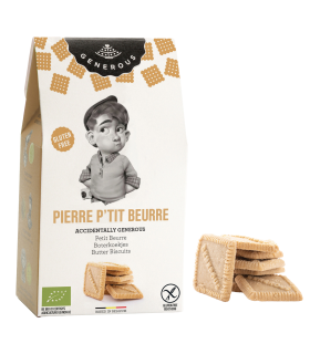 Découvrez notre recette gourmande de biscuit bio et sans gluten au beurre, Pierre Ptit Beurre.