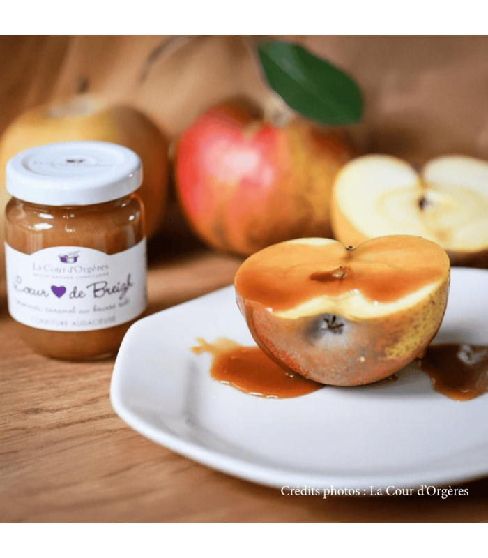 Découvrez notre recette gourmande de confiture aux pommes caramel beurre salé Coeur de Breizh.