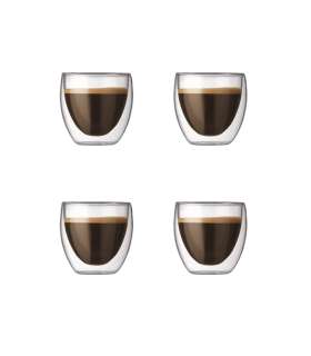 TASSE DOUBLE PAROI SET 4 VERRES 0.08L
