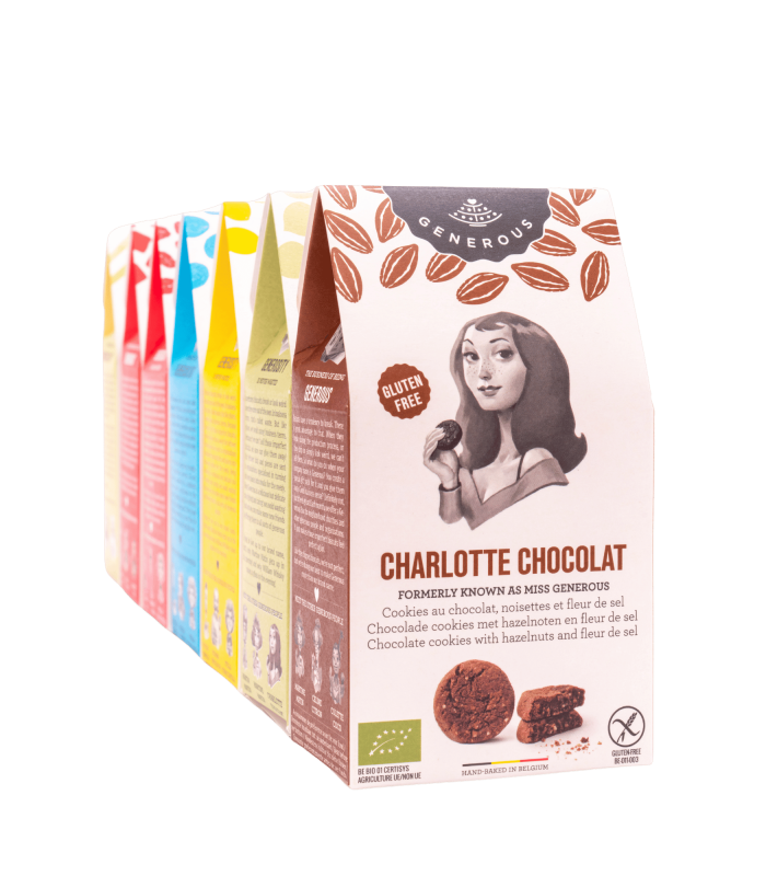 Découvrez notre recette gourmande de cookie bio et sans gluten au chocolat, Cookie Charlotte Chocolat.