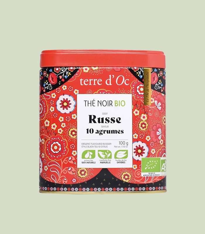 Thé noir russe 10 agrumes, terre d'oc, kusmi tea