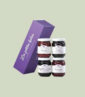 Découvrez notre coffret Rouge Les petites folies avec les confitures gourmandes.