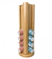 Porte 32 capsules type Nespresso® rotatif en bambou